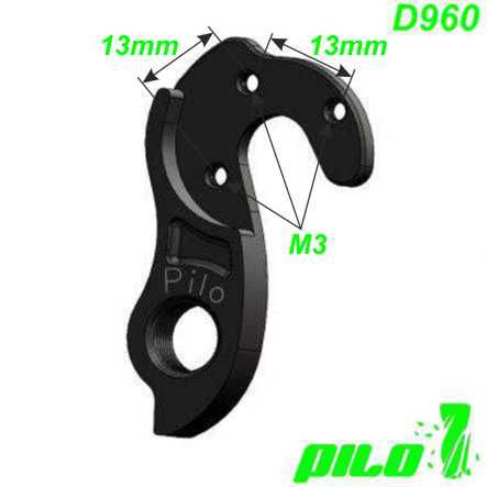 Ausfallenden Schaltaugen CNC Pilo D960 Rivette Schwinn