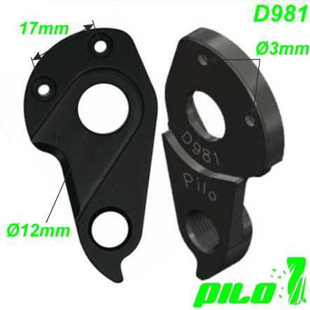 Ausfallende Schaltauge CNC Pilo D981 Centurion Heller