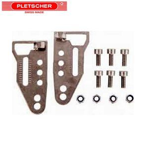 Pletscher Strebenendplatte verstellbar Set