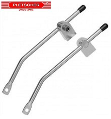 Pletscher Befestigungssatz auf Oesen für Apollo 66/130 silber