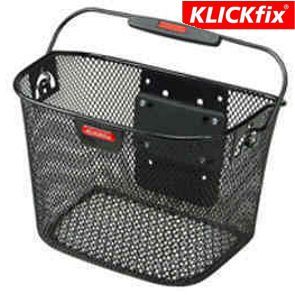 Klick-fix Korb mini feinmaschig schwarz 31x21x19cm mit Aufnahmeplatte