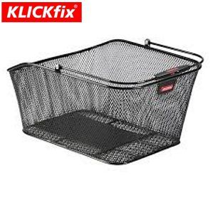 KLICKfix Korb CITY II engmaschig schwarz f.Racktime 30x40x21 cm inkl. Vario-Adapter