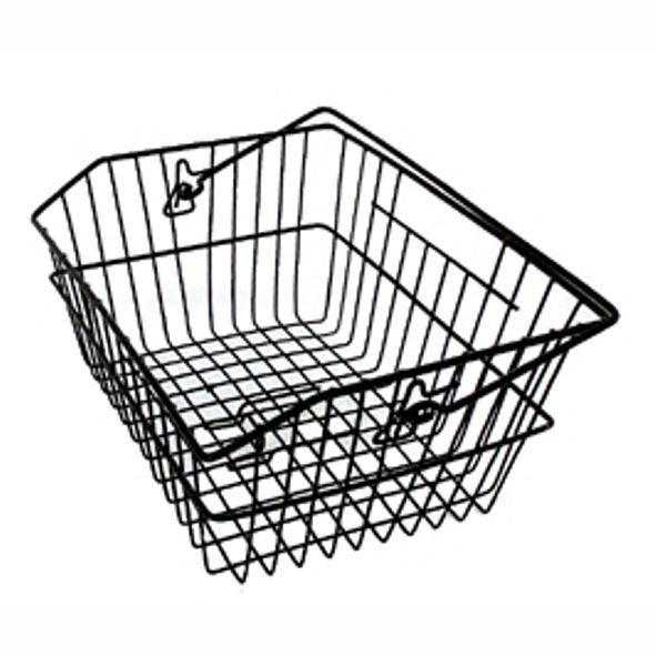 Korb mit Tragbügel grobmaschig schwarz 40 x 30 x 15