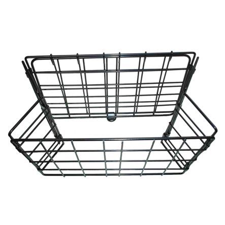 Korb klappbar schwarz grobmaschig