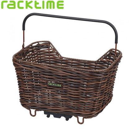 Racktime Einkaufskorb Willow Bask it Rattan braun inkl. verstellb. Snap-it Adapter