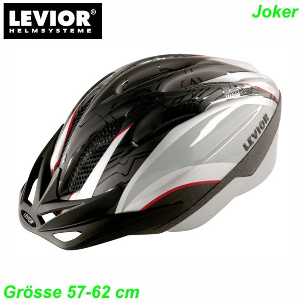 Helm LEVIOR Joker schwarz silber Grösse M 52-58 cm Restbestand