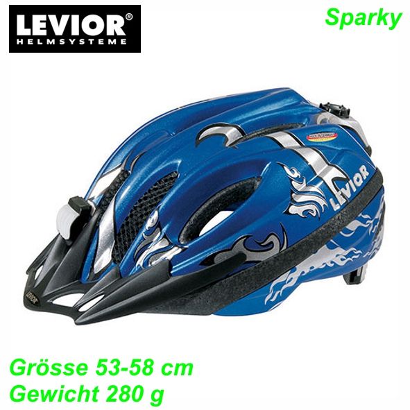 Helm LEVIOR Sparky blau silber Gr. 53-58 cm Restbestand