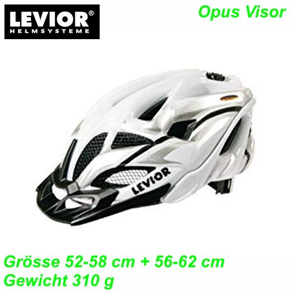 Helm LEVIOR Opus Visor weiss silber Grösse M 52-58 cm