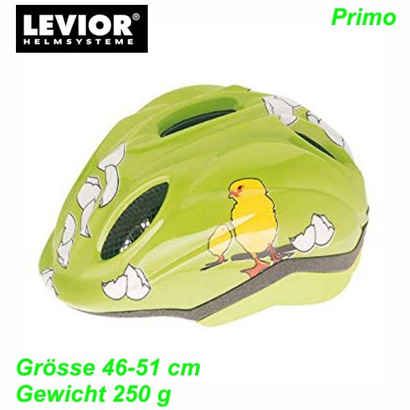 Helm LEVIOR Primo Küken grün Gr.S 46-52cm Restbestand 240 gr.