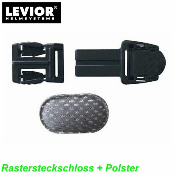 Rastersteckschloss buckle mit Kinnpolster Helm LEVIOR