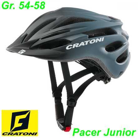 Fahrradhelm Cratoni Pacer Junior schwarz/grau matt Gr. S/M (54-58cm)