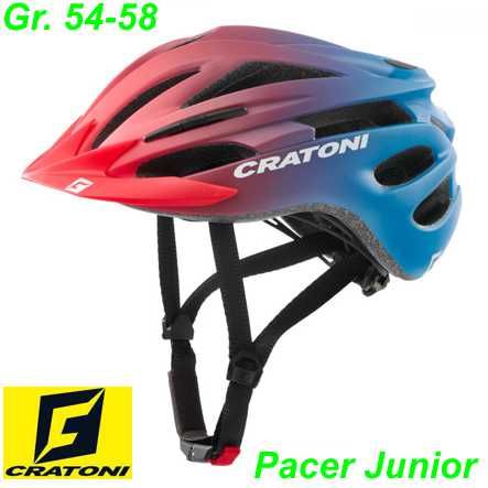 Fahrradhelm Cratoni Pacer Junior rot/blau matt Gr. S/M (54-58cm)