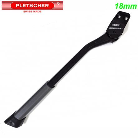 Pletscher Seitenständer 18 mm Comp Flex 20-29 alu schwarz auf Rahmen M5x20mm