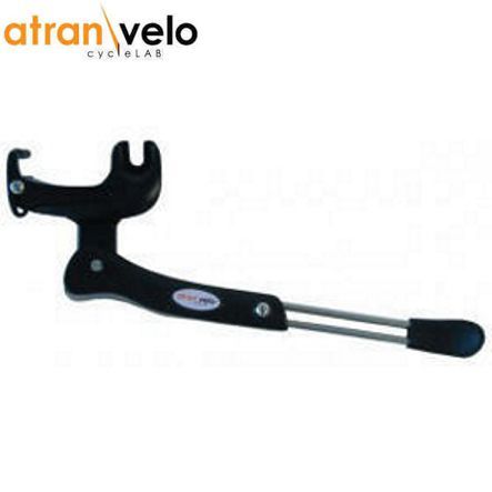 Atran Seitenständer stylo Restbestand schwarz auf Achse HR mit Rahmenhalter