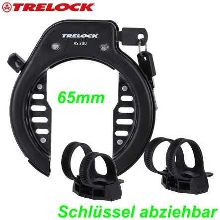 Trelock Rahmenschloss RS 300 AZ schwarz Schlüssel abziehbar Flex Mount
