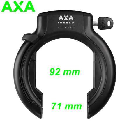 Rahmenschloss AXA imenso X-large 71/92 mm Schlüssel abziehbar schwarz