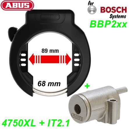 Abus Schloss Rahmenakku 4750XL/IT2.1 68/89 mm Set BBP2xx