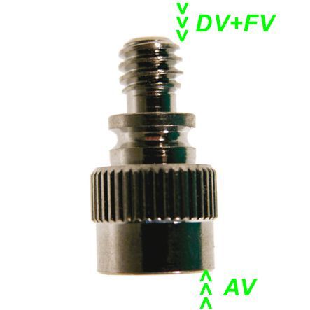 Ventil Ansatz mit Rückschlagstift Metal verzinkt AV auf DV