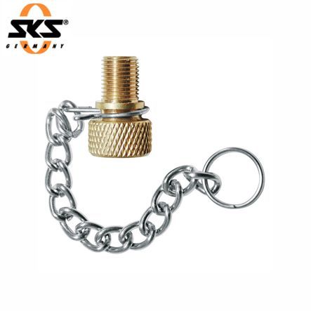 Aufstecknippel mit Kette für Presta Ventil