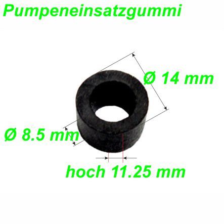 Pumpeneinsatzgummi Ø 14 / 8.5 x 11.25 mm