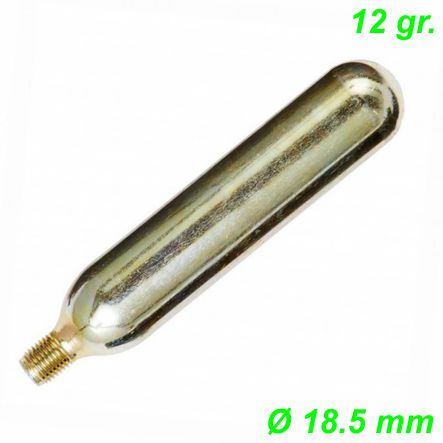 Ersatzpatrone CO2 12 gr Ø 18.5 mm Gewinde zu Mini-Pumpe Barbieri