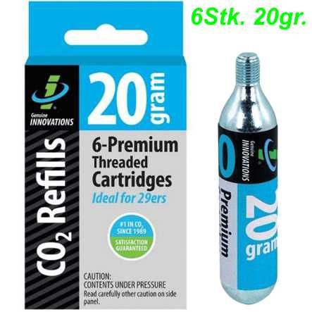 CO2 Patronen 20 gramm m Gewinde Pack 6 Stk.
