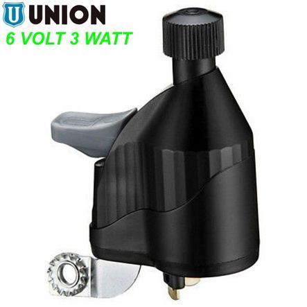 Union Dynamo Montage links schwarz 6V/3W