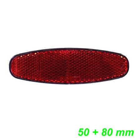 Rückstrahler CR-R01 rot 50/80 mm für Gepäckträger