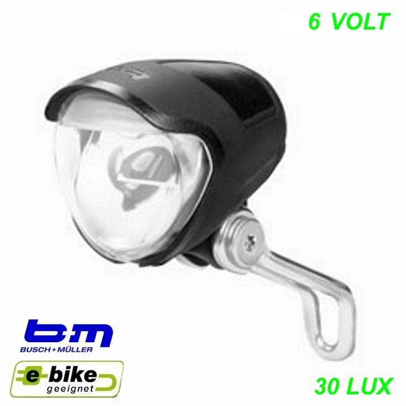 E-Bike LED Scheinwerfer Lumotec IQ AVY E DC 6V 40 Lux