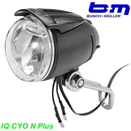 Scheinwerfer Lumotec IQ Cyo N Plus mit Halter o. Reflektor schwarz  Akku