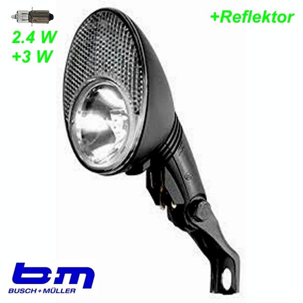 BM Scheinwerfer Halogen LUMOTEC-Oval-m/Reflektor