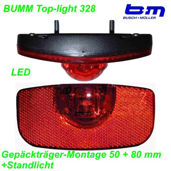 BM Rücklicht Gepäckträger Top-light 328 Standlicht Dynamo