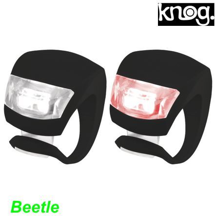 LED Lichtset Knog Beetle Schnellverschluss schwarz inkl.  Batterie CR2032