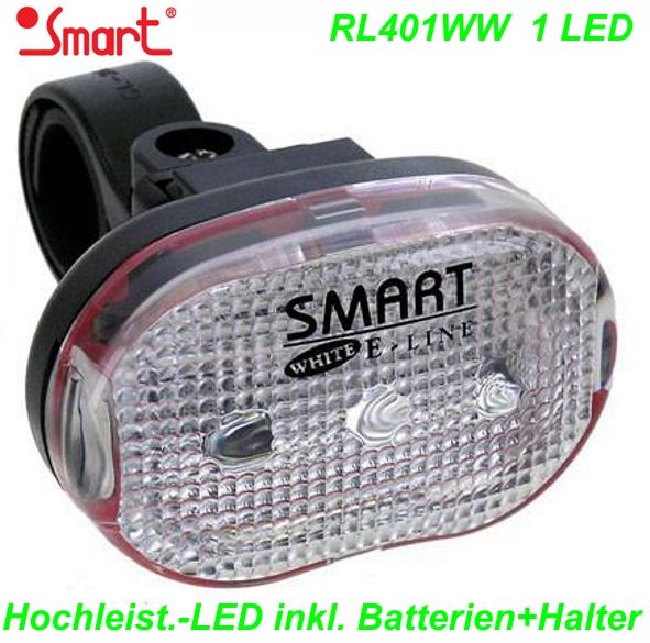 Smart Diodenlampe vorne weiss mit Halter Smart