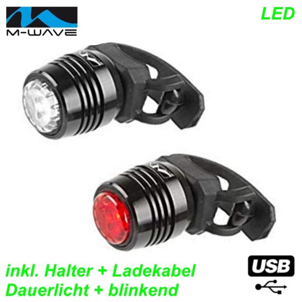 Mini LED Lampenset Alu-Gehäuse schwarz 1 weiss 1 rot