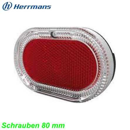 Rücklicht  H-Track 3-LED 80 mm Dynamo/Standlicht Herrmans umlaufend