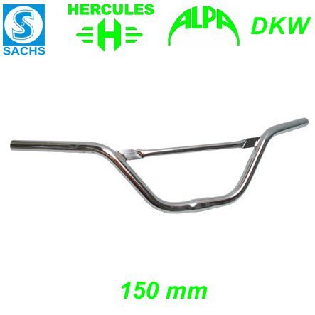 Mofa Lenkerbügel mit Querstange Ø 25.4  150 mm für Lenkerschaft hoch chrom