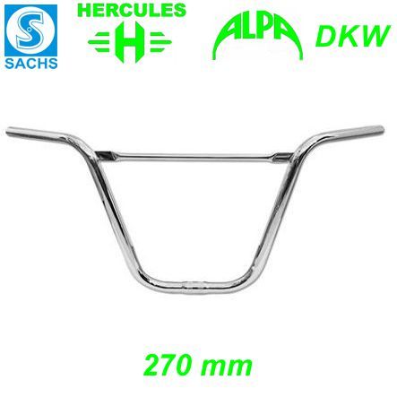 Mofa Lenkerbügel mit Querstange Ø 25.4  270 mm für Lenkerschaft hoch chrom