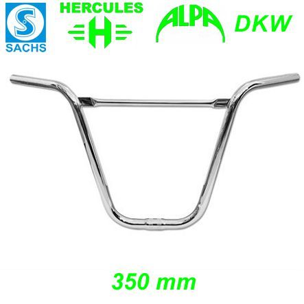 Mofa Lenkerbügel mit Querstange Ø 25.4  350 mm für Lenkerschaft hoch chrom