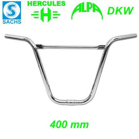 Mofa Lenkerbügel mit Querstange Ø 25.4  400 mm für Lenkerschaft hoch chrom