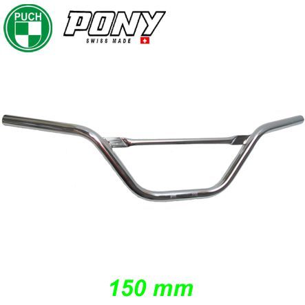 Mofa Lenkerbügel mit Querstange für Gabelbrücke 150 mm hoch chrom