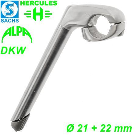 Lenkerschaft Mofa Ø 21 mm standard chrom