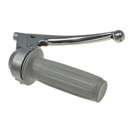 Gasdrehgriff Oldtimer silber