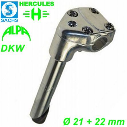 Lenkerschaft Mofa BMX Ø 21 mm Ø 22 Lenker mit 4 Schrauben