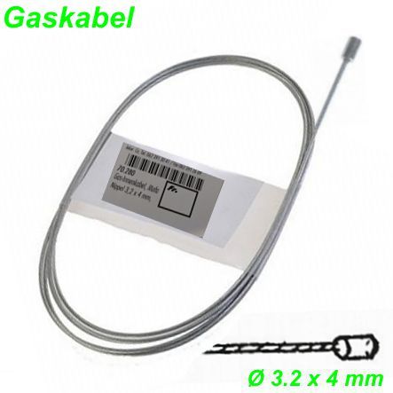 Mofa Gaskabel Maxi Sachs Ø 3.2 x 4 mm Ø 1.2 x 1650 mm Innenkabel