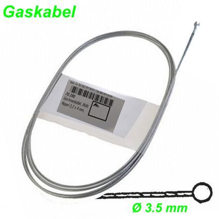 Mofa Gaskabel Ciao Pony Vespa Nippel 3.5 mm 220 cm Innenkabel