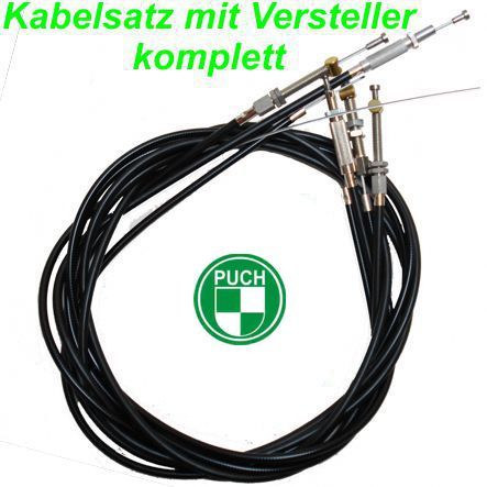 Mofa Kabelsatz mit Stellschraube Puch Maxi schwarz