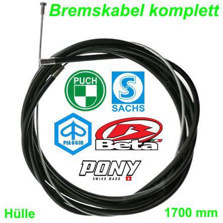 Bremskabel komplett Maxi 1700 mm schwarz