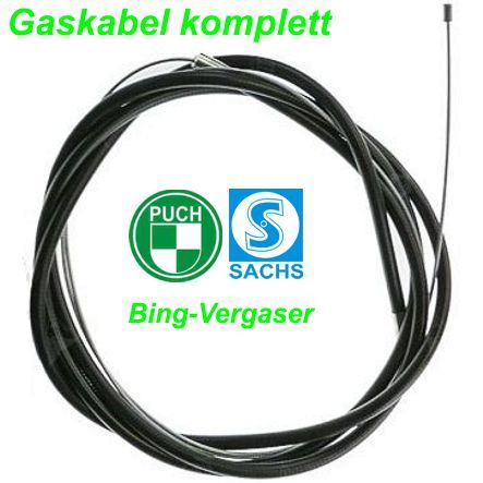 Gaskabel komplett Maxi Sachs schwarz Bing Vergaser