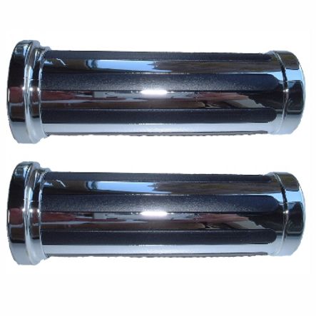 Mofa Griffe Lamellen Chrom/Gel per Paar Ø 22/24mm